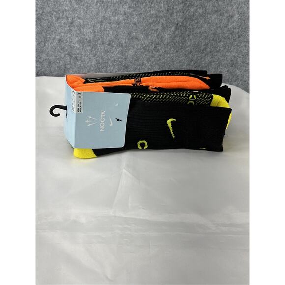 Nike x Nocta Drake DRI-FIT Crew Socks 3 Pack Black Men's Size 8-12 DD9240-909 - Picture 8 of 9